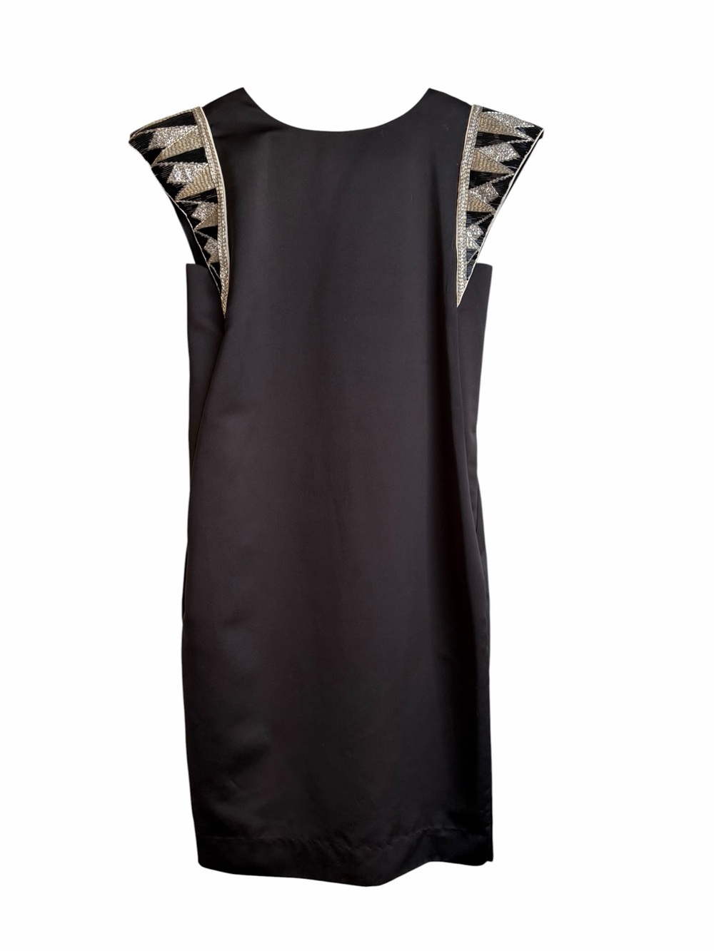 RARE VTG Bergdorf Goodman 80s Hand Beaded V-Back Satin Dress